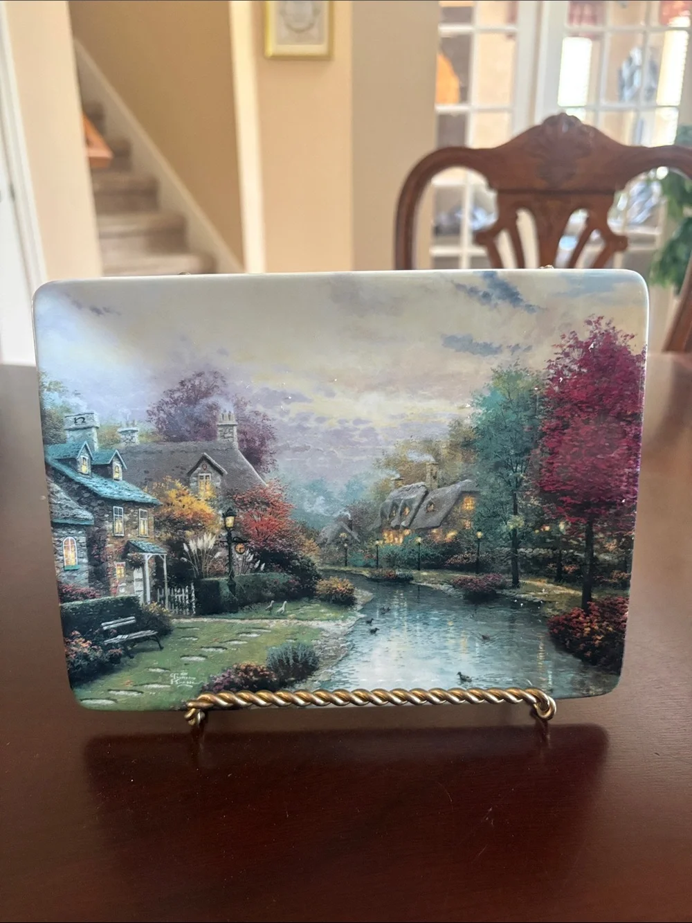 Thomas Kinkade “ Lamplight Brooke”plate 13548E first issue